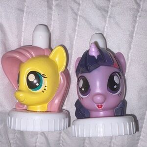 My Little Pony good2grow bottle toppers Fluttershy and twilight sparkle